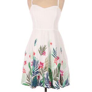Floral white dress old navy size small